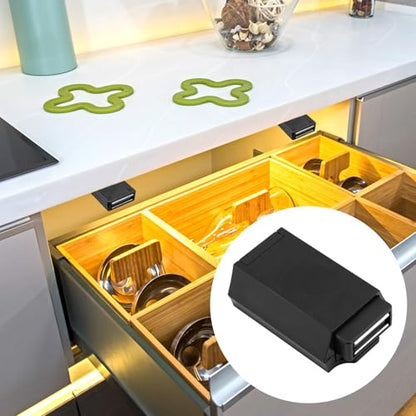 3 Pack Magnetic Push to Open Door Latch Heavy Duty, Hidden Cabinet Touch Latch Strong Double Magnet Push Open Spring Catch for Cabinets Drawers Wardrobes Home Kitchen Office Use
