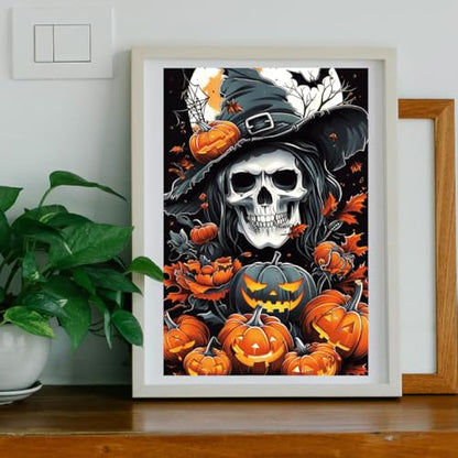 Peacoblue Halloween Skull Rub On Transfers for Furniture Craft 6"x12" - style: Halloween Skull