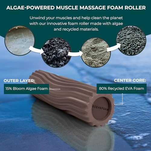 Oceanfoam Ripple Roller - Small Foam Roller for Physical Therapy (Espresso) - color: Espresso