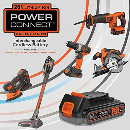 BLACK+DECKER 20V MAX Cordless Drill Driver with Battery and Charger, LED Work Light (LDX220C) - style: Cordless Drill Driver Kit