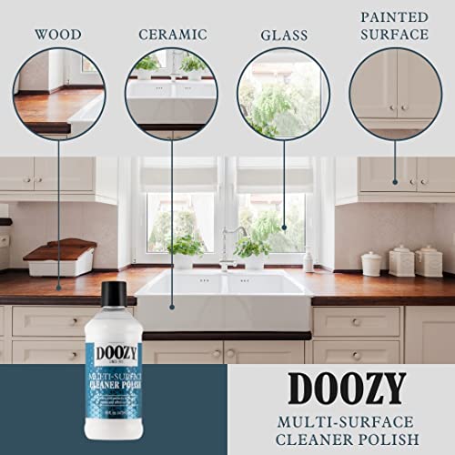 Doozy 16 oz Multi-Surface Cleaner Polish for All Furniture, Wood, Glass, Plastic, Metal, & Ceramic Surfaces - Cleans, Protects, Eliminates Dust, Streaking & Build Up on Sealed Surfaces