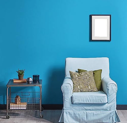 15.7"x118" Peel and Stick Wallpaper - Blue for Bedroom and Bathroom - Renter Friendly Removable Vinyl Matte - color: Lake Blue, size: 15.7" x 118"