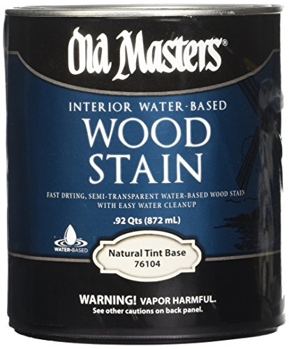 Old Masters 1 Quart 35716117 76104 Water-Based Wood Stain, Natural, Color