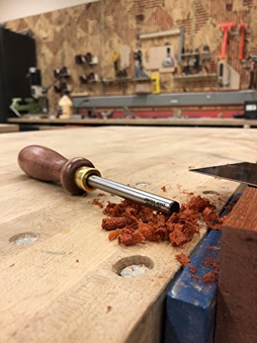 DFM Tool Works Cabinet Scraper Burnisher Tool - with Hard Maple Handle and Super Hard High Speed Steel Rod - Ideal for Card Scraper Burnishing and Woodworking Applications - Made in USA