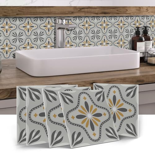 VICCI 12Pcs Peel and Stick Tile Decals, 5.9x5.9 inch Wall Tile Decals - color: Art-239, size: 5.9x5.9IN*12PCS