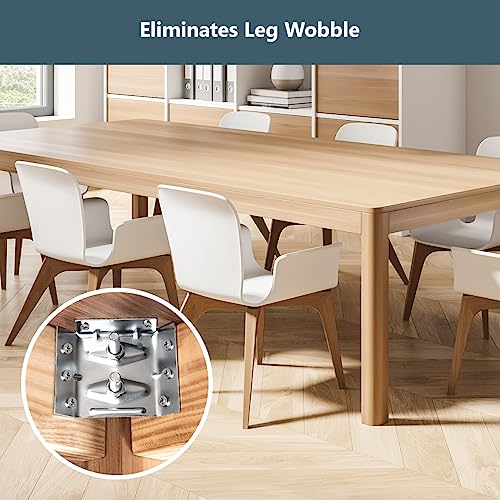 POWERTEC Surface Mount Corner Brackets 4PK w/Mounting Hardware, Corner Braces for Desk Legs/Coffee Table/Dining Table/Bench Legs (71428) - size: 2-5/8" x 3-3/8", style: Flat Corner Brackets Combo, 4PK