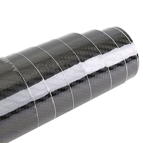 LZLRUN 5D Gloss Black Carbon Fiber Car Vinyl Wrap Film Roll 1ft x 5ft - color: 5D Gloss Carbon Fiber, size: 1ft x 5ft