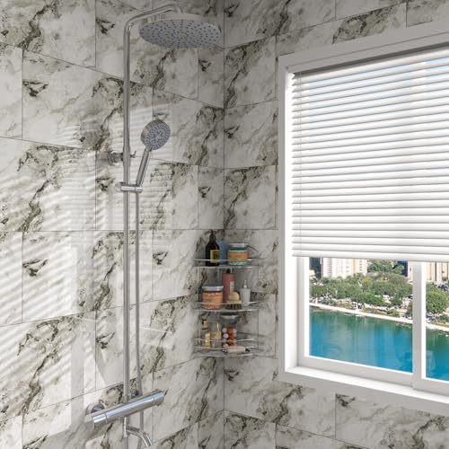 Marble Peel and Stick Backsplash 23.6 x11.8 in, 10PCS - color: Green-White Marble