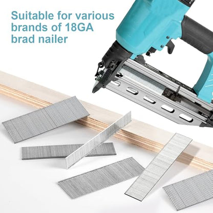18 Gauge Brad Nails, 5 Sizes, 1500Pcs Nail Gun Nails for Brad Nailer - size: Combination 1500PCS