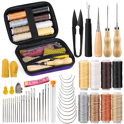 54 Pcs Upholstery Repair Kit, Leather Upholstery Heavy Duty Sewing Kit