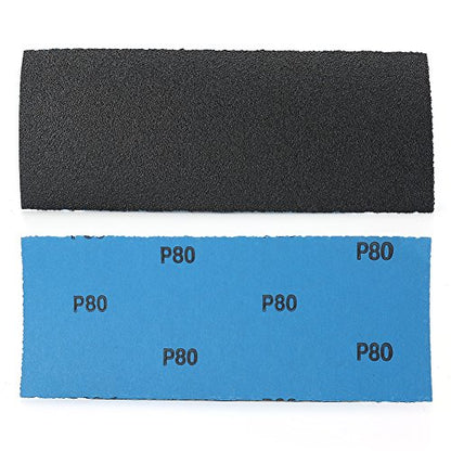 LotFancy 80 Grit Sandpaper, 45PCS, 9 x 3.6 Dry Wet Sand Paper, Silicon Carbide Sanding Sheet for Metal Automotive Wood Sanding, Polishing, Finishing - size: 80Grit