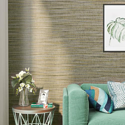 FunStick 24"x200" Grasscloth Peel and Stick Wallpaper Textured Brown Fabric Linen Wall Paper Roll Self Adhesive Removable Faux Grasscloth Contact Paper for Bathroom Bedroom Accent Wall Cabinet Drawers - color: Taupe Brown, size: 24" x 200"