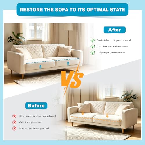 Upholstery Foam 24"x27" – 6“ Thick Couch Cushion Replacement, Cut to Size - size: 24''x27''x6''