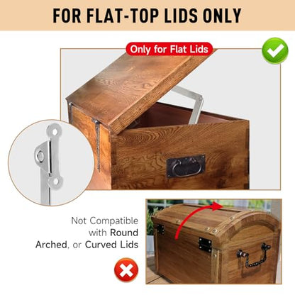 HBL'2 Pack | Toys Box Hinges Soft Close, Lid Support Chest Hinges - size: 2 Pack