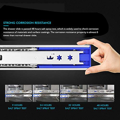 6 Pairs of 18 Inch Soft Close Full Extension Drawer Slides - size: 18 Inch
