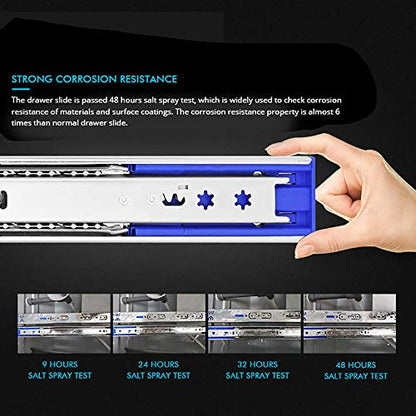 6 Pairs of 18 Inch Soft Close Full Extension Drawer Slides - size: 18 Inch