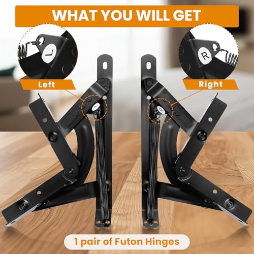 Futon Hinges, Adjustable Spring Mechanism Replacement Spring Hinge