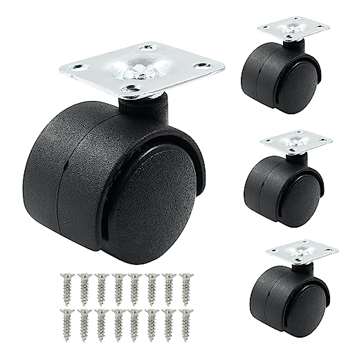 1 Inch Swivel Caster Wheels, Plate Caster, 4pcs - style: 1 Inch