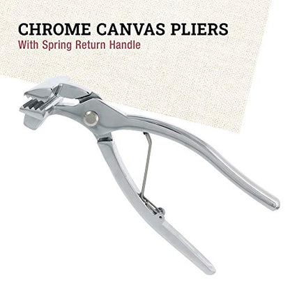 U.S. Art Supply Canvas Stretcher Pliers - 2 3/8" Chrome Fabric Pliers