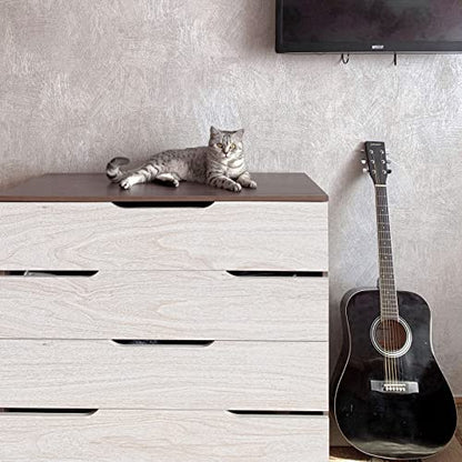 White Wood Wallpaper Wood Grain Contact Paper for Cabinets 118in18in - size: 17.7"W x 118"L