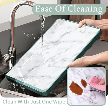 2-Layer Drawer and Shelf Liner for Kitchen Cabinet: 35.4in X 20Ft Non Slip - color: White Marble, size: 35.4"W x 236.2"L