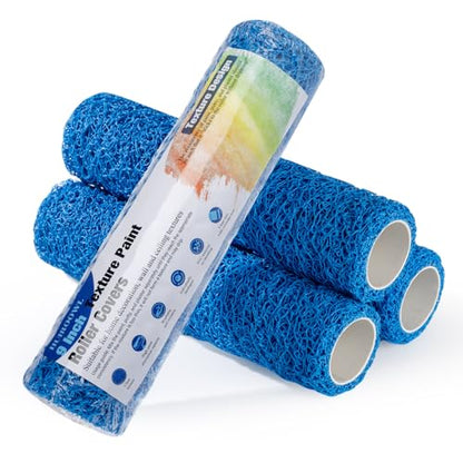 9 Inch Textured Paint Roller Covers, 4 Pack - size: 9 Inch Textured Paint Roller Kit, 4 Pack