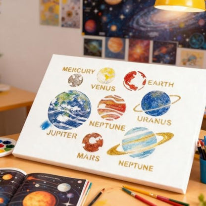 TIAMECH A4 Reusable Solar System Stencil for Painting - style: Solar System