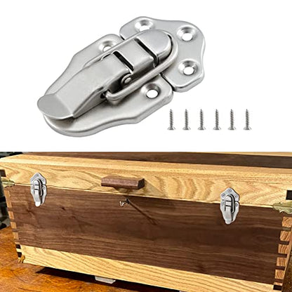 Duckbill Hasp Latches, Small Toggle Box Latches, Satin Nickel, 2 Pack - color: Satin Nickel, size: 2 Sell Pack
