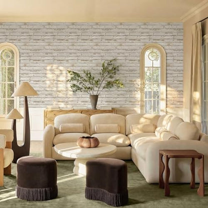 3D Peel and Stick Faux Brick Wall Panels 15.7" x 11.8" 10-Pack - color: BRICK-K
