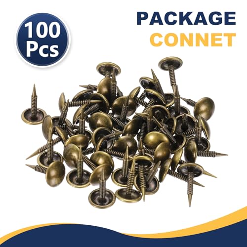 uxcell 100Pcs Upholstery Nails, 9x16.3mm Upholstery Tacks Furniture Tacks - color: Bronze, size: 9x16.3mm