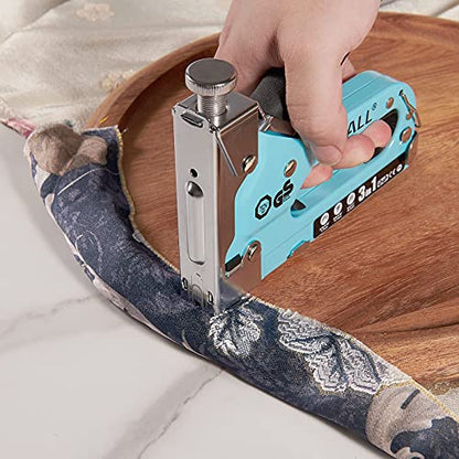 SHALL 3-in-1 Blue Staple Gun & Light Duty Staple Gun Combo