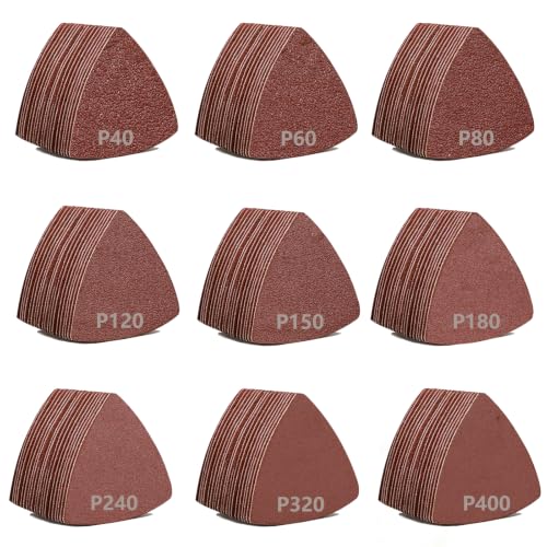 120 PCS Triangle Oscillating Multi Tool Sanding Pads