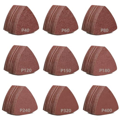 120 PCS Triangle Oscillating Multi Tool Sanding Pads
