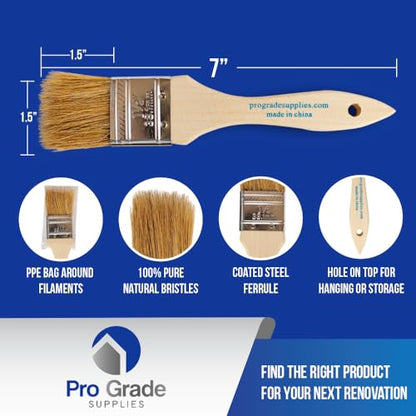 Pro Grade - Chip Paint Brushes - 96 Ea 1.5 Inch Chip Paint Brush