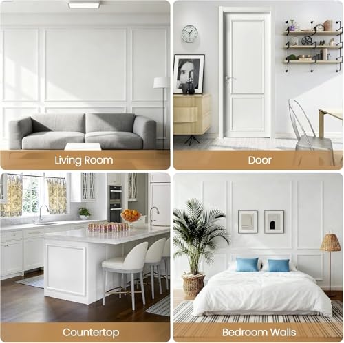Accent Peel and Stick Wall Molding Kit Frame Pre Cut Moulding Panels - size: 50"x40"x20"