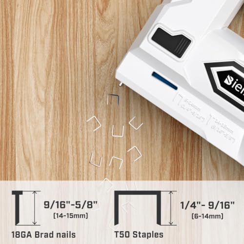 Bielmeier 2-in-1 Cordless T50 Staple Gun & Brad Nailer, 4V Battery Powered