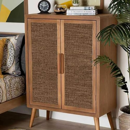 Brown Grasscloth Peel and Stick Wallpaper 17.3"x120" Faux Linen Textured Contact Paper Removable Self Adhesive Vinyl Wallpaper for Bedroom Bathroom Kitchen Cabinets - color: Brown, size: 17.3" x 120"
