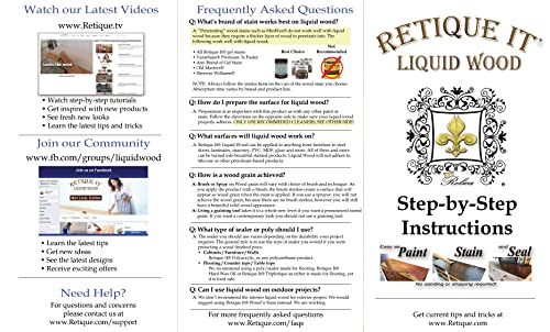 Water-Based Gel Stains by Retique It (Liquid Wood Kit, 25 Dark Oak) - color: 25 Dark Oak, size: Liquid Wood Kit