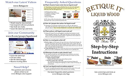 Water-Based Gel Stains by Retique It (Liquid Wood Kit, 25 Dark Oak) - color: 25 Dark Oak, size: Liquid Wood Kit