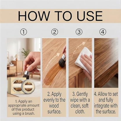 Furniture Repair Salve, Magic Stuff For Wood Scratch Repair Formula, Application for Furniture & Wood Grain Touch-Ups, Prevent Cracking, Enhances Texture And Luster