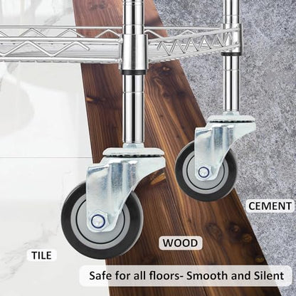Finnhomy Swivel Caster Wheels 3 Inch Threaded Stem Casters Set of 4 Heavy Duty 3/8"-16 x 1 Anti-wear Polyurethane Industrial Castor Wheels for Cart/Furniture Load Bearing 2200 Lb Smooth Casters Black - style: 3 Inch