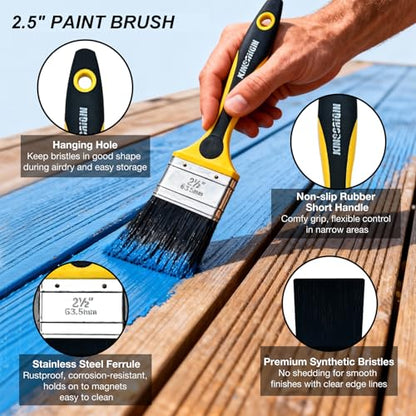 King Origin Paint Roller Kit with Extension Pole (4 ft), 10 PCS - color: 7" Rollers, 10-Pack