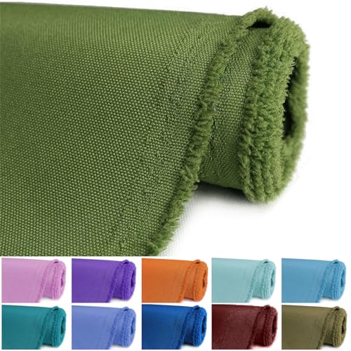 BECHAEO Waterproof Upholstery Canvas Fabric by the Yard, Green - color: Green, size: 1 Yard 58" x 36" (Pre-cut)