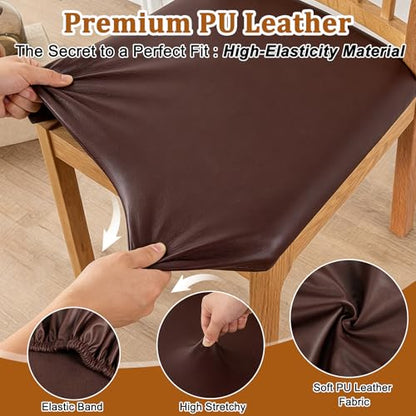 Chair Covers Waterproof,Chair Covers for Dining Chairs,Coffee,Set of 2 - color: Model a - Coffee, size: set of 2