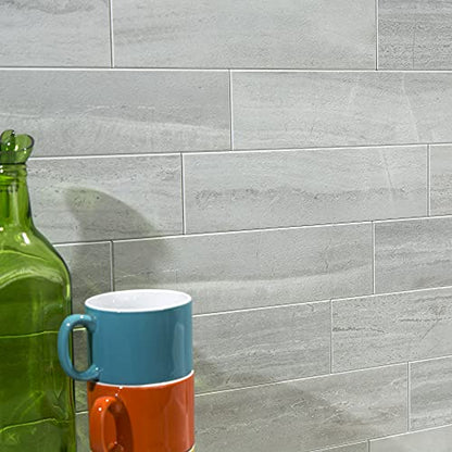 Aspect Peel and Stick Collage Tile in Roman Slab (Sample) - color: Roman Slab, size: Sample Piece