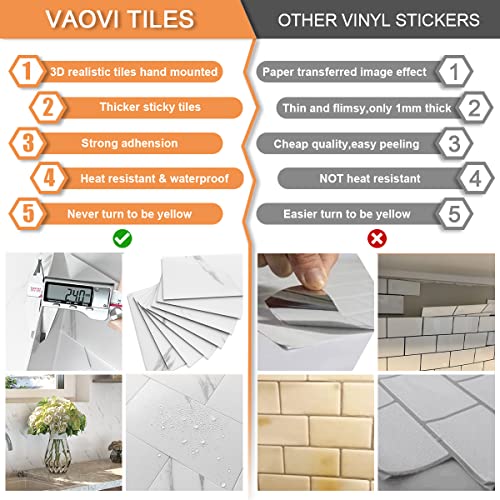 VAOVI Matte Peel and Stick Tiles Bathroom Wall(23pcs,Calaeatta) - color: Calaeatta
