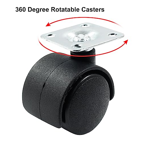 1 Inch Swivel Caster Wheels, Plate Caster, 4pcs - style: 1 Inch