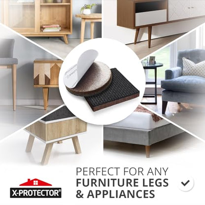 Non Slip Furniture Pads X-PROTECTOR 48 PCS - 32 pcs 1” Round + 16 pcs 2" - size: 1 & 2 inch 48 Mixed