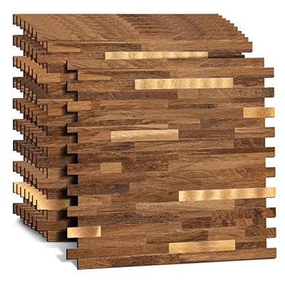 Midcard 10 Sheets Peel and Stick Backsplash PVC Wall Tile,for Kitchen Backsplash… - color: Rectangular Dark Brown