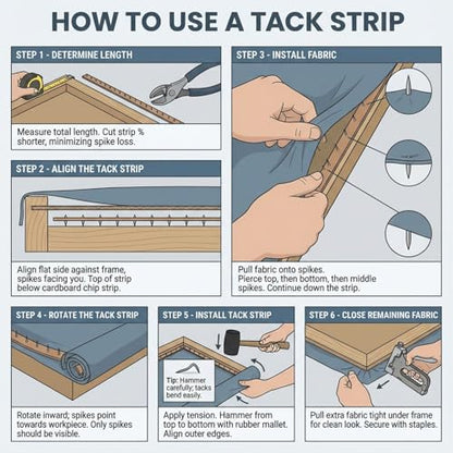 10 Pcs 24" Upholstery Tacks Strips Metal Galvanized Steel